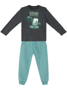 Dino Excavation Boy T-shirt and Pants Set - 3