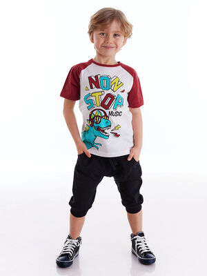 Dino Music Boy T-shirt&Baggy Set