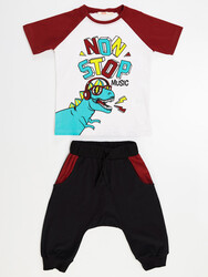 Dino Music Boy T-shirt&Baggy Set - Thumbnail