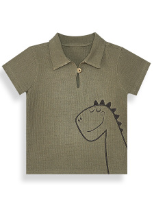 Dino Muslin Boy Shirt&Shorts Set - 7