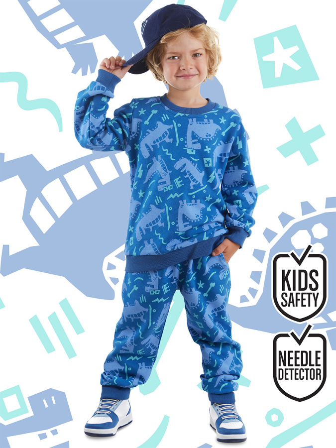 Dino Park Boy Navy Blue Tracksuit - 1