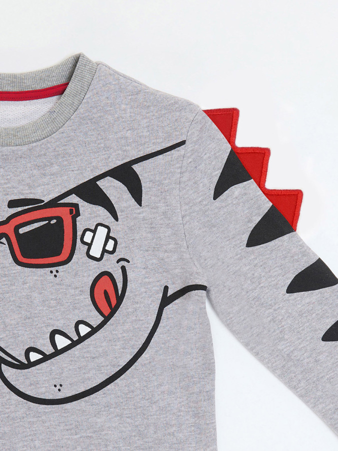 Dino&Candy Grey Boy Sweatshirt - 6