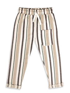 Erkek Çocuk Takım Dinozor Baskılı %100 Pamuk T-Shirt Çizgili Dokuma Pantolon Yazlık Takım - 9