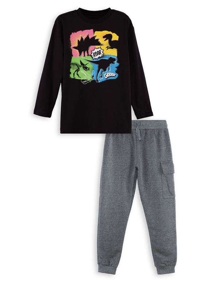 Dinolar Erkek Çocuk T-shirt Pantolon Takım - 3