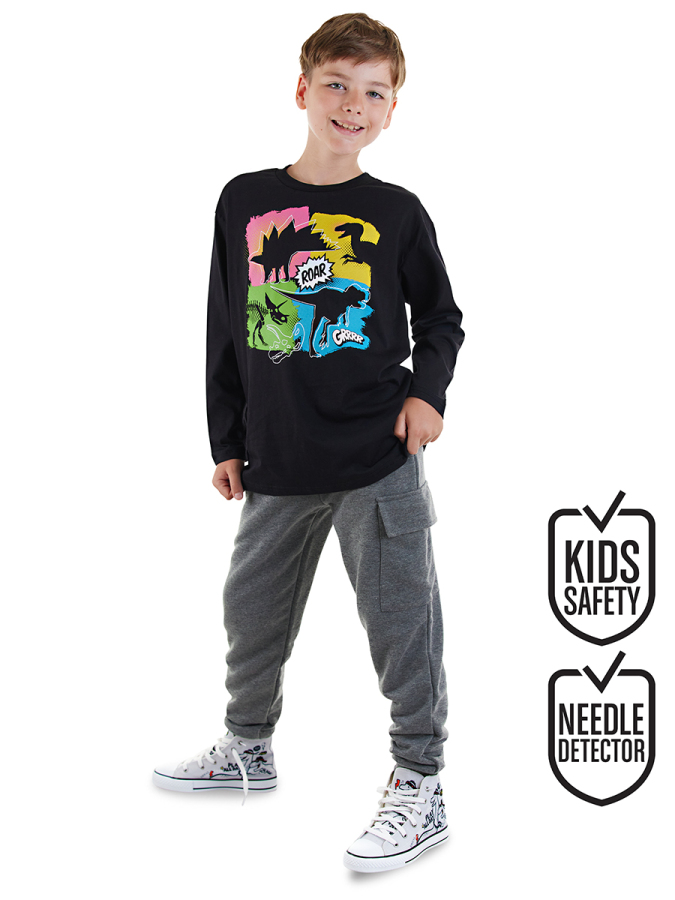 Dinolar Erkek Çocuk T-shirt Pantolon Takım - 1