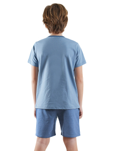 Dinos Boy Blue T-shirt&Shorts Set - 2