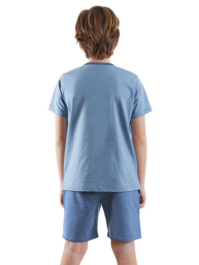 Dinos Boy Blue T-shirt&Shorts Set - 2