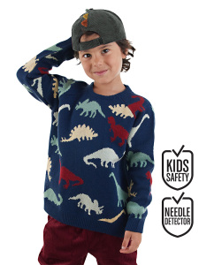 Dinos Boy Knit Navy Jumper - Denokids