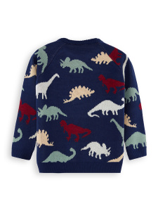 Dinos Boy Knit Navy Jumper - 4
