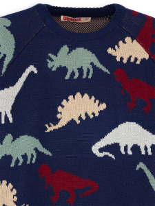 Dinos Boy Knit Navy Jumper - 5