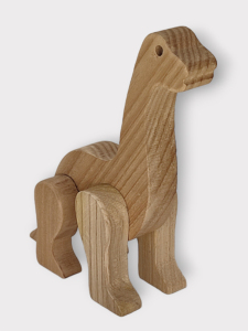 Dinos Boyasız Ahşap Dinozor Oyuncağı, Masif Kayın, 18 Ay+ - 4