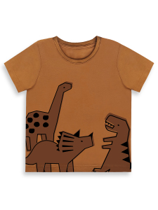 Dinozor Erkek Bebek T-shirt Kaşkorse Şort Takım - 4