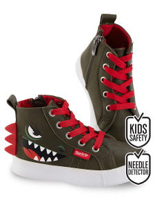 Dinozor Erkek Çocuk Haki Sneakers Spor Ayakkabı - Denokids