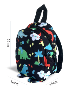 Dinozor Erkek Çocuk Okul Anaokul Siyah Sırt Çantası - 2