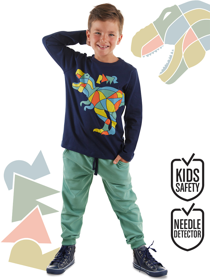 Dinozor Erkek Çocuk T-shirt Eşofman Altı Takım - 1