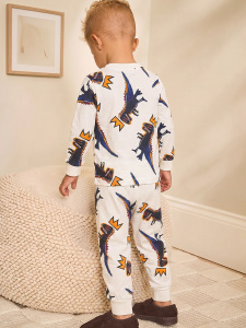 Dinozor Uzun Kollu Erkek Çocuk Pijama Takımı - 2