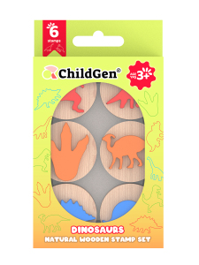 Dinozorlar Ahşap Damga Set (6 Adet Damga) - Childgen