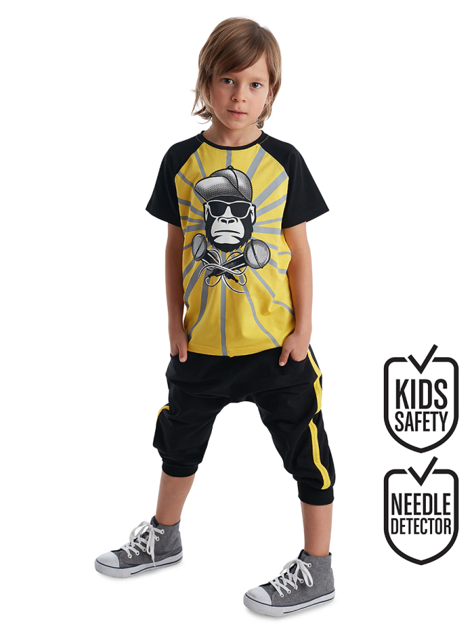 Dj Ape Erkek Çocuk T-shirt Kapri Şort Takım - 1