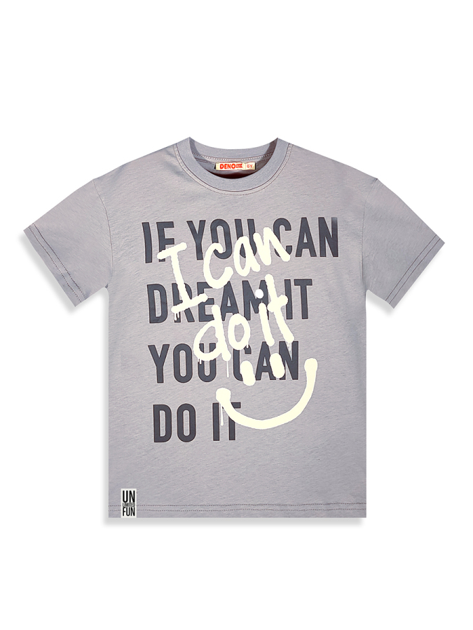 Erkek Çocuk Takım Grafiti %100 Pamuk T-Shirt Ve Çizgili Keten Görünümlü Yazlık Pantolon - 7