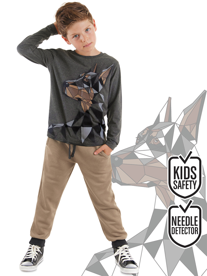 Doberman Erkek Çocuk T-shirt Eşofman Altı Takım - 1