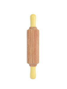 Doğal Ahşap Merdane - Pastel Sarı - Childgen