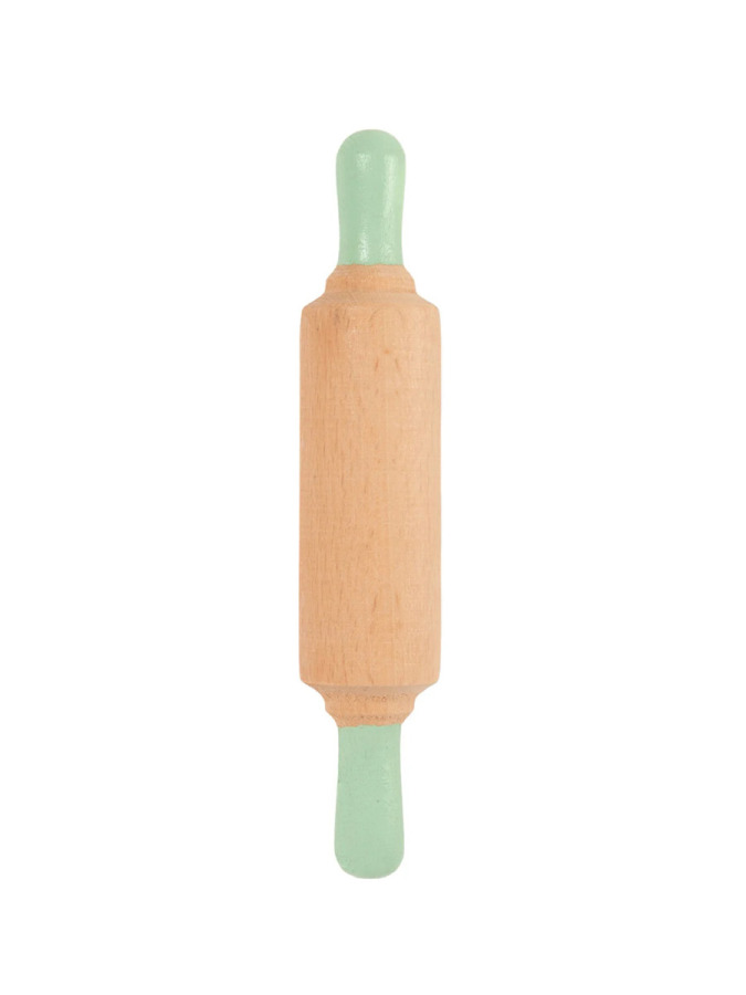 Doğal Ahşap Merdane - Pastel Yeşil - 1