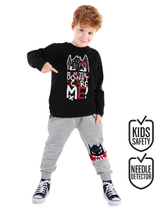 Don't Scare Erkek Çocuk Kışlık T-shirt Pantolon Takım - Denokids