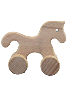 Dost At Boyasız Ahşap Hayvan Figürü, Masif Kayın, 18 Ay+ - CwwToys
