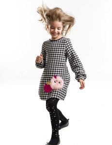 Dostum Zizi Kız Çocuk Dokuma Uzun Kollu Elbise - 2