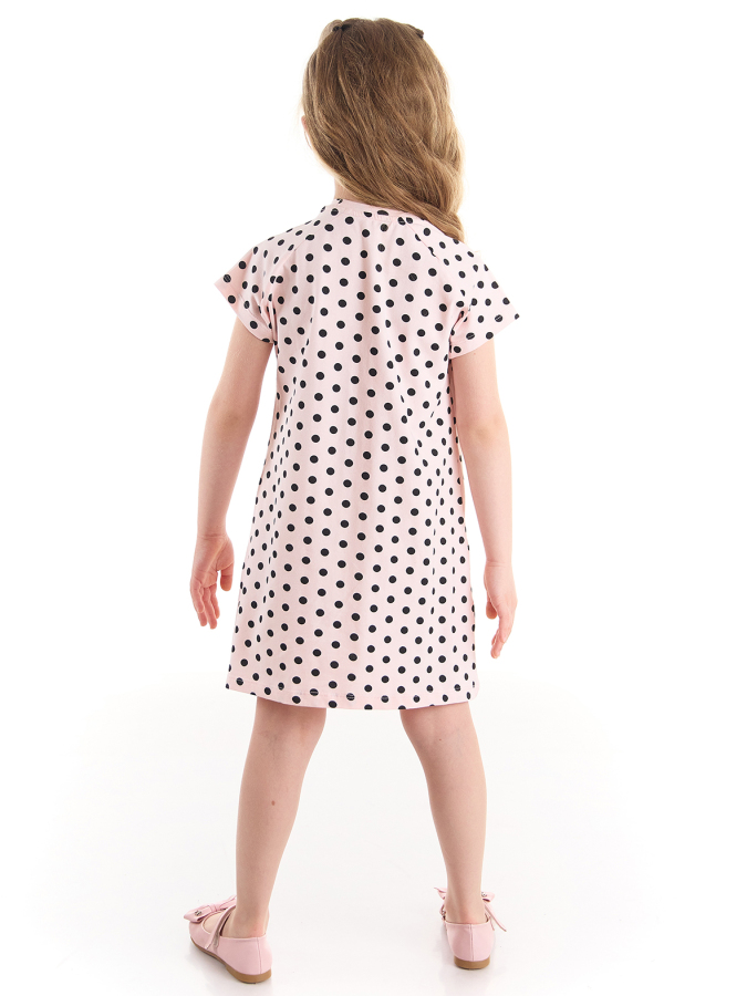 Dotted Pink Girl Dress - 2