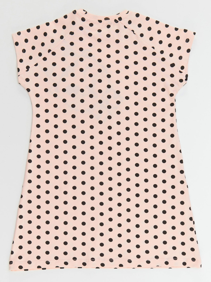 Dotted Pink Girl Dress - 4