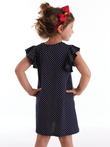 Dotted Poppy Cotton Girl Dress - 2