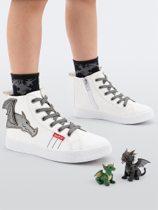 Dragon Boy White Sneakers - Denokids