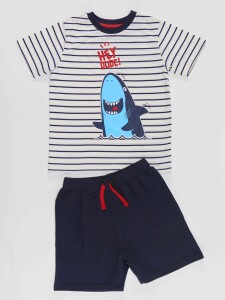 Dude Shark Boy T-shirt&Shorts Set - 3
