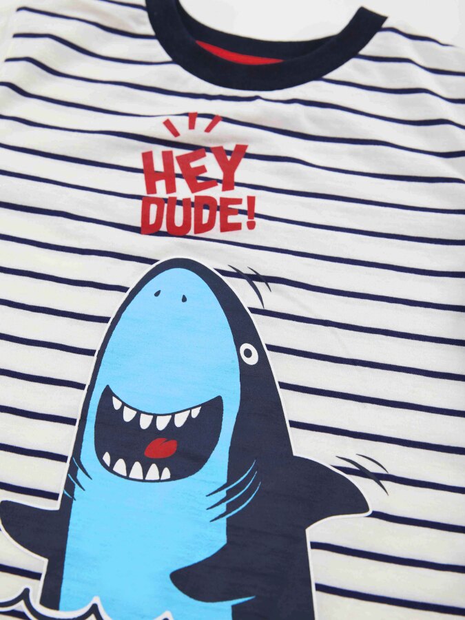 Dude Shark Boy T-shirt&Shorts Set - 5