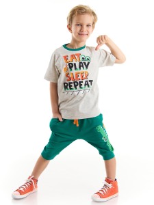 Eat&Play Boy T-shirt&Harem Pants Set - Denokids