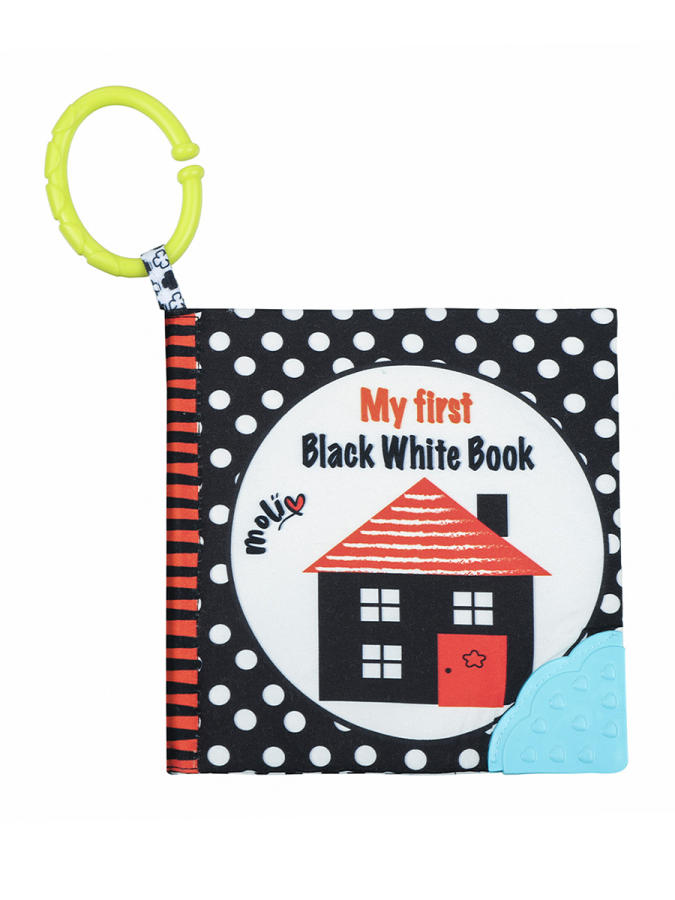 Eğitici Bebek Kitabı Dişlikli ve Hışırtılı Siyah Beyaz Kitabı - 1