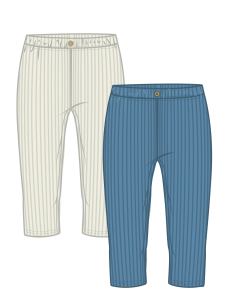 Ekru Ve Mavi Kız Çocuk Kaşkorse 2'li Tayt Paketi - MSHB&G