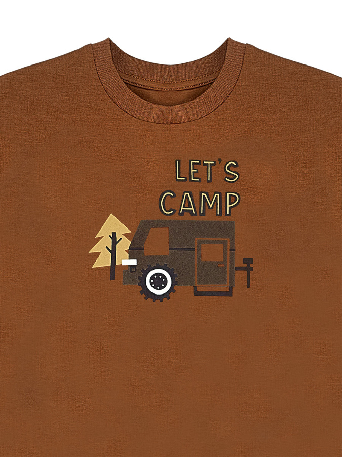 Kamp Arabalı Erkek Bebek Çocuk Yazlık Müslin Şort T-shirt Takım - 10