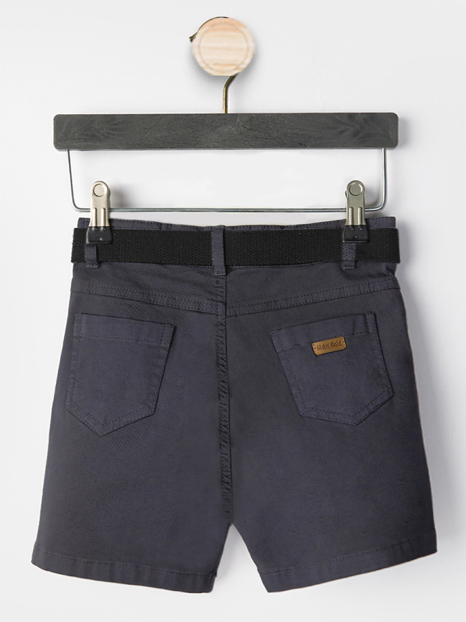 Erkek Çocuk 3'li Takım Polo Yaka T-shirt Şort Kemer Takım - 5