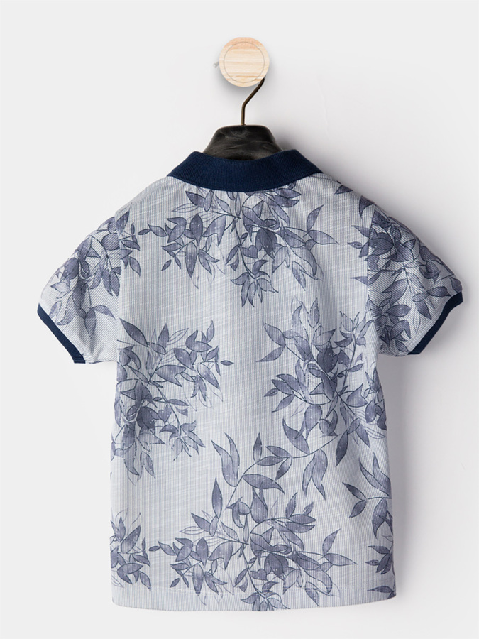 Erkek Çocuk 3'li Takım Polo Yaka T-shirt Şort Kemer Takım - 4