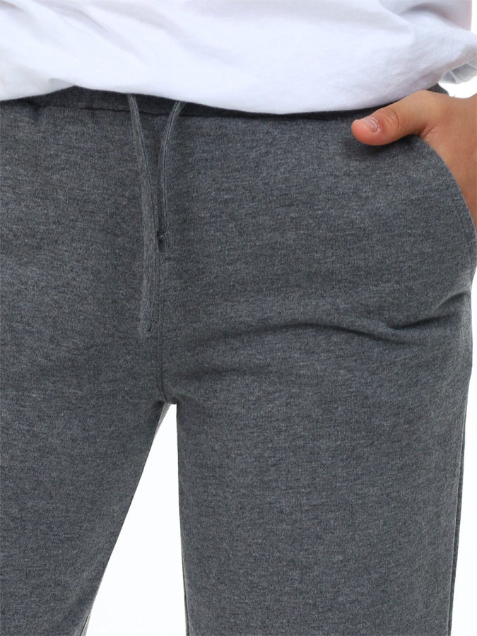 Unisex Çocuk Kışlık Basic Antrasit Beli Lastikli Eşofman Altı 6-13 Yaş - 5