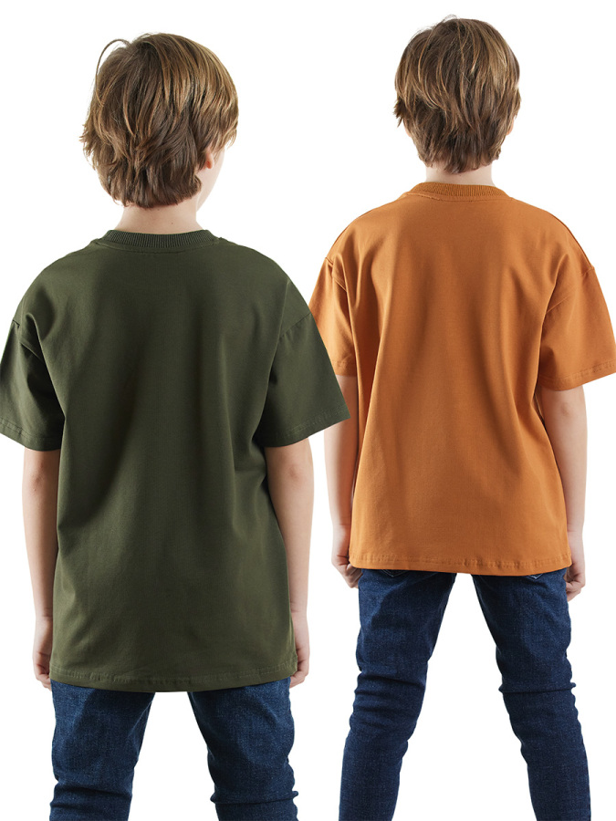 Erkek Çocuk Basic Oversize 2'li T-shirt Takım - 2
