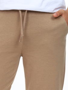 Unisex Kız Erkek Çocuk Bej Basic Eşofman Altı - 5