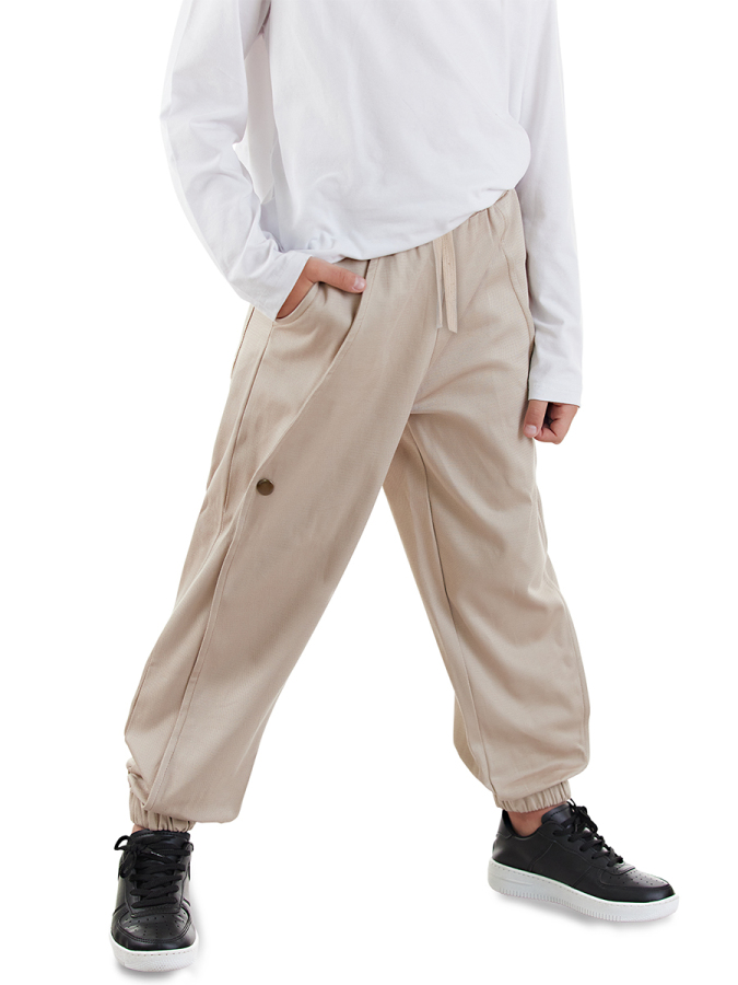 Erkek Çocuk Bej Gabardin Pantolon - 1