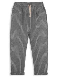 Erkek Çocuk Çizgili Gri Pantolon - 3