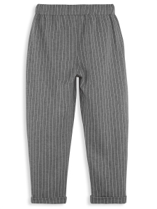 Erkek Çocuk Çizgili Gri Pantolon - 4