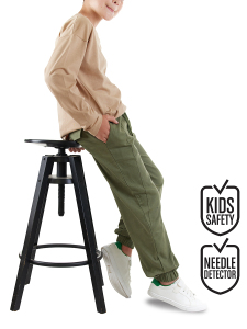 Erkek Çocuk Dikişli Haki Gabardin Pantolon - Denokids