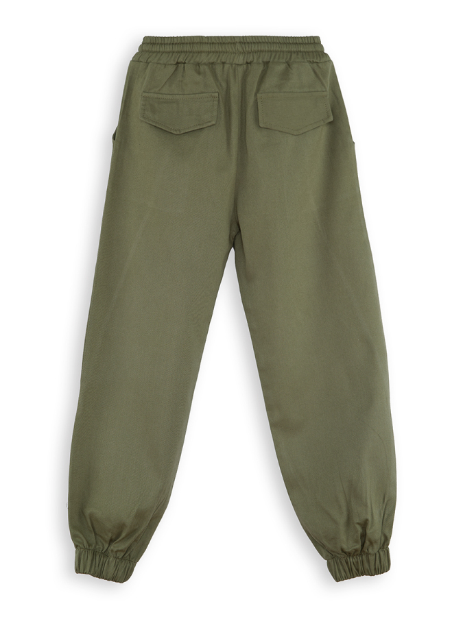 Erkek Çocuk Dikişli Haki Gabardin Pantolon - 4