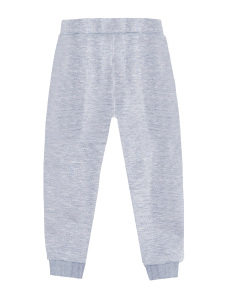 Unisex Kız Erkek Çocuk Gri Melanj Basic Eşofman Altı - 4